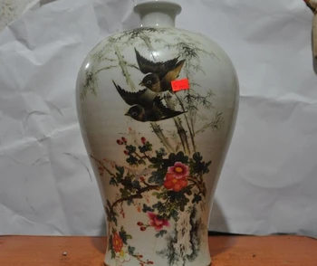 Antiques ChinA Old Wucai Porcelain Bamboo Bird Flower Statue bottle jar pot Vase
Antiques ChinA Old Wucai Porcelain Bamboo Bird Flower Statue bottle jar pot Vase