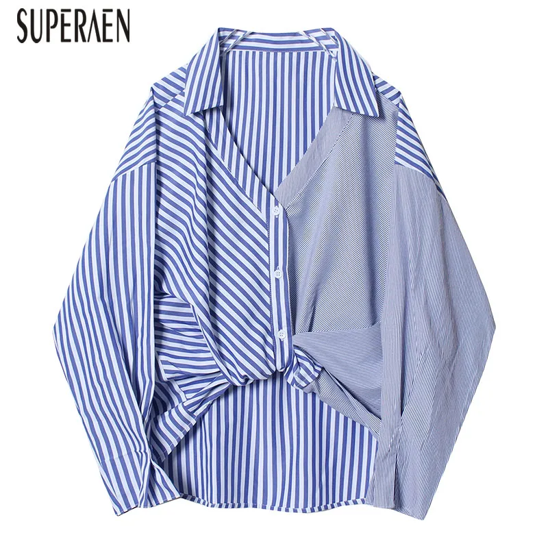 SuperAen V-neck Striped Shirt Female 2019 Spring and Autumn New Women Blouses and Tops Wild Cotton Fashion Casual Women Clothing
SuperAen V-neck Striped Shirt Female 2019 Spring and Autumn New Women Blouses and Tops Wild Cotton Fashion Casual Women Clothing