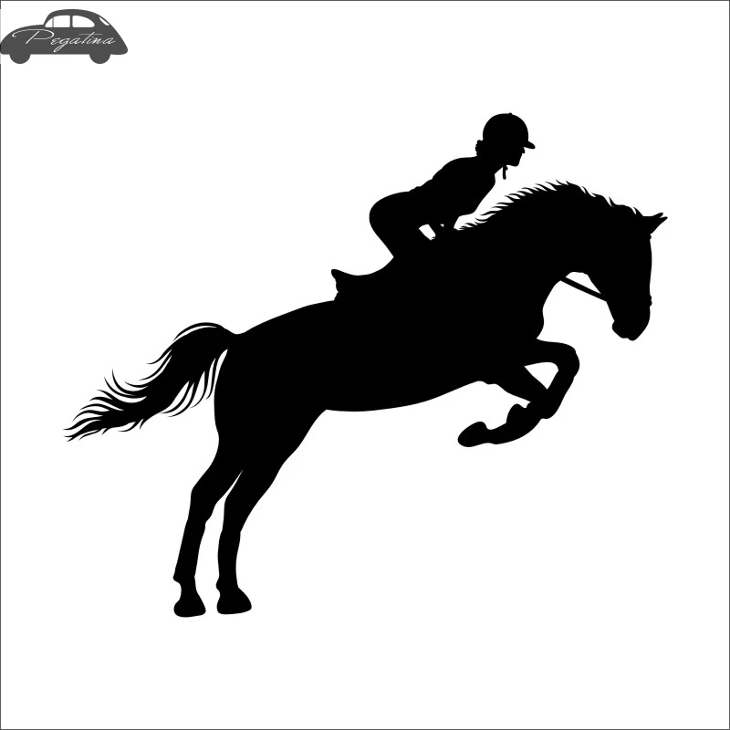Horse Riding Racing Decal Car Cowboy Sticker Horserace Poster Vinyl Wall Decals Pegatina Decor Mural Sticker