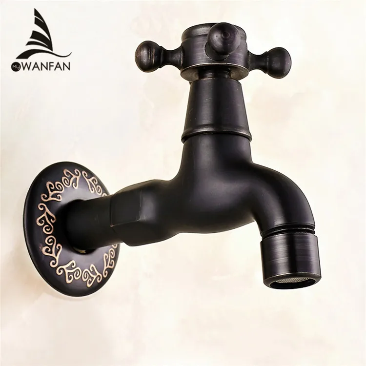 Bibcock Faucet Brass Retro Black Washing Machine Faucet Bathroom Mop Small Tap Cold Water Wall Mount Garden Faucet SY-067R
Bibcock Faucet Brass Retro Black Washing Machine Faucet Bathroom Mop Small Tap Cold Water Wall Mount Garden Faucet SY-067R