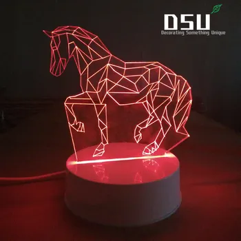 3D Horse Lamp Night Light 7 Color Change LED Table Desk Lamp Acrylic Flat ABS Base USB Charger Home Decoration Kid Children Gif
3D Horse Lamp Night Light 7 Color Change LED Table Desk Lamp Acrylic Flat ABS Base USB Charger Home Decoration Kid Children Gif