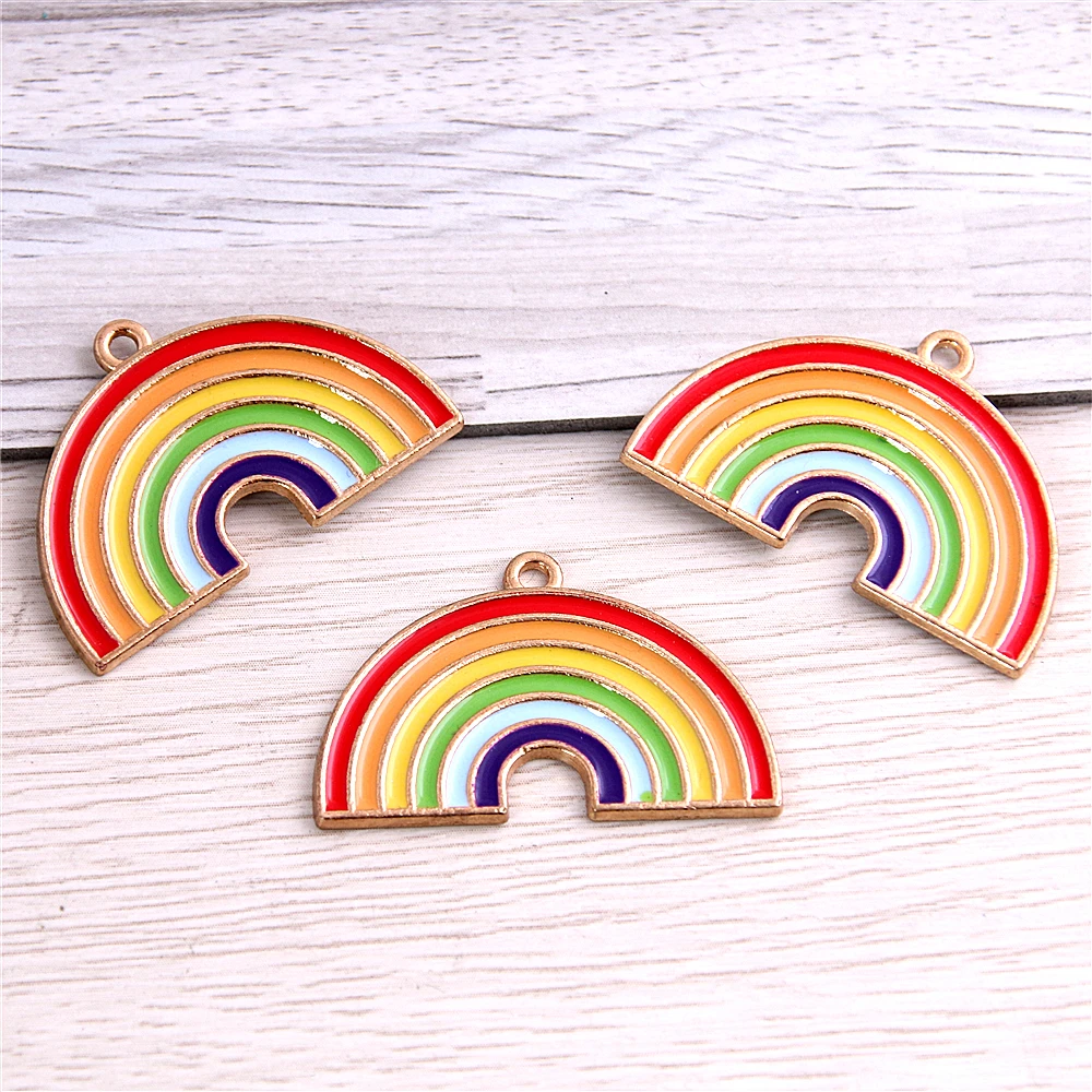 10pcs Alloy rainbow charms metal pendant accessories necklace earrings making dangle hand-made DIY materials fashion
10pcs Alloy rainbow charms metal pendant accessories necklace earrings making dangle hand-made DIY materials fashion