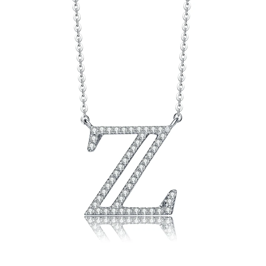 RINYIN Fine Jewelry Pure 18K White Gold Necklace Alphabet A to Z Letter Pendant Diamond Personalized Name
RINYIN Fine Jewelry Pure 18K White Gold Necklace Alphabet A to Z Letter Pendant Diamond Personalized Name