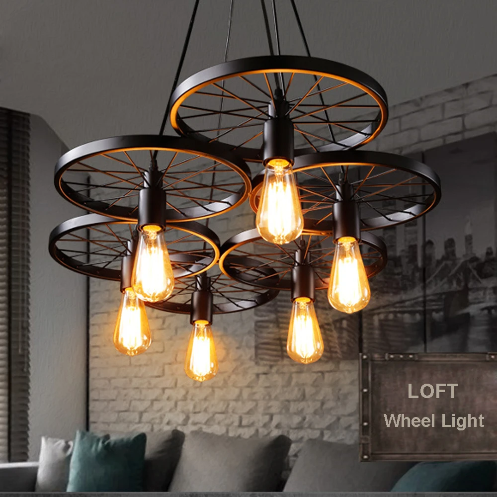 Russia Pendant Light Vintage Industrial Lamp Nordic Metal Wheel Lights Loft Dining Room Lighting for Chirstmas Wedding Decor
Russia Pendant Light Vintage Industrial Lamp Nordic Metal Wheel Lights Loft Dining Room Lighting for Chirstmas Wedding Decor