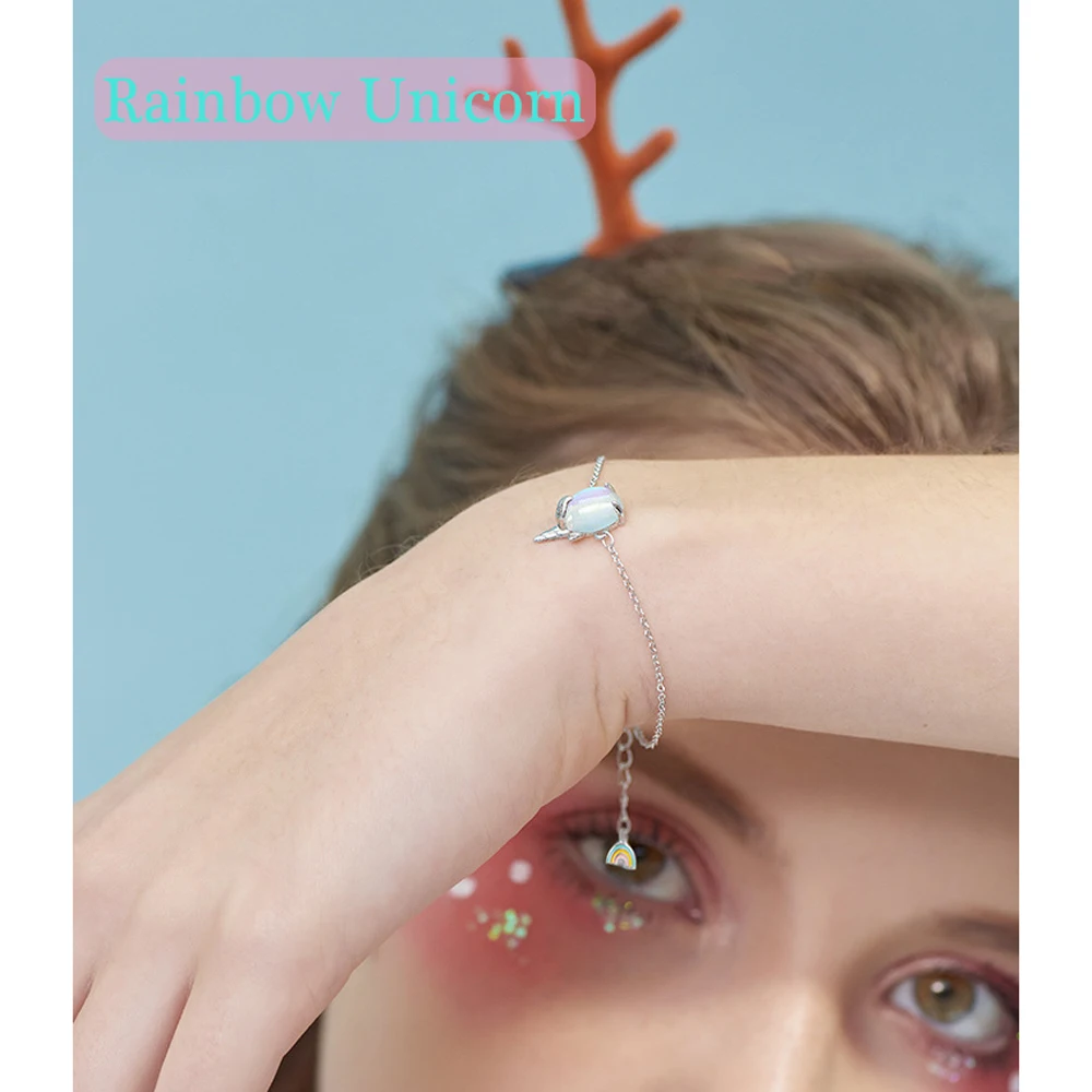 New Fashion Silver Lucky Unicorn Stud Earings bracelet necklace 925 Asymmetry Moonstone Unicorn Rainbow Personality Earring girl
New Fashion Silver Lucky Unicorn Stud Earings bracelet necklace 925 Asymmetry Moonstone Unicorn Rainbow Personality Earring girl