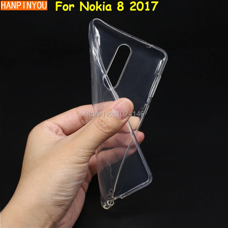 For Nokia 8 2017 Slim Crystal Clear Transparent Soft TPU Back Case Protection Skin Cover Nokia8 Android Phone 5.3" | Мобильные