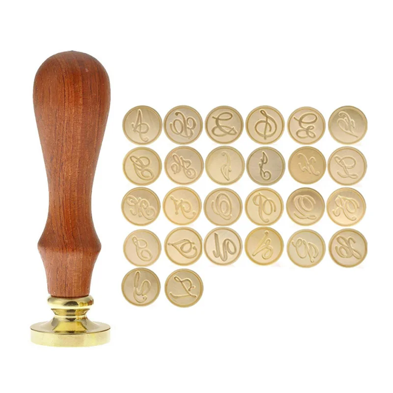 Wax Copper Seal Stamp Art Decorative Sealing Wax Seal Stamp Wood Handle Post Giftsv Retro Letter A-X Envelope Sealing
Wax Copper Seal Stamp Art Decorative Sealing Wax Seal Stamp Wood Handle Post Giftsv Retro Letter A-X Envelope Sealing