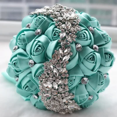 Doragrace Wedding bouqeut Bride Holding Flowers with Rhinestone Pearl Green Artifical Rose Posy with Satin Jeweled Throw Bouquet
Doragrace Wedding bouqeut Bride Holding Flowers with Rhinestone Pearl Green Artifical Rose Posy with Satin Jeweled Throw Bouquet