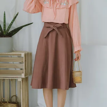 2018 Women's Skirts Vintage High Waist Pocket Solid Bow Belt Midi Skirt New Arrival Europe Army Green Girls Skirt Faldas
2018 Women's Skirts Vintage High Waist Pocket Solid Bow Belt Midi Skirt New Arrival Europe Army Green Girls Skirt Faldas