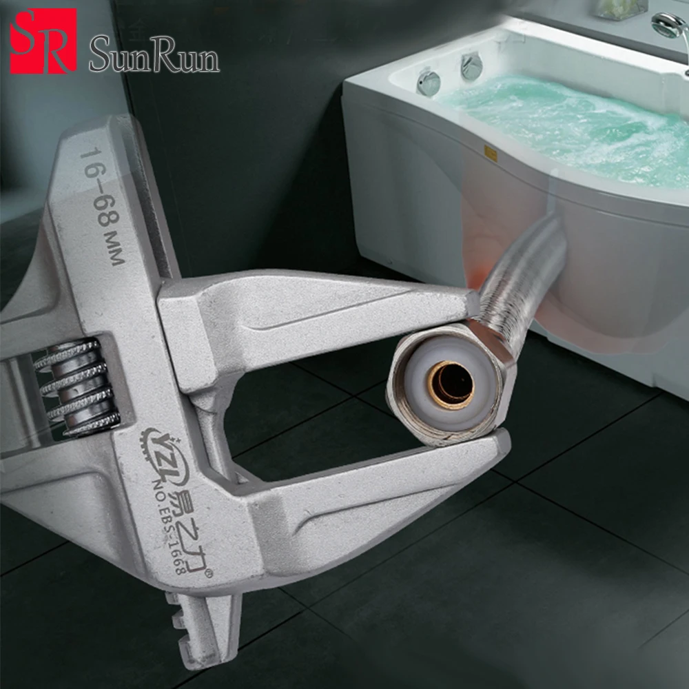 Bathroom wrench tool multifunctional short handle maintenance adjustable Aluminium alloy spanner
Bathroom wrench tool multifunctional short handle maintenance adjustable Aluminium alloy spanner