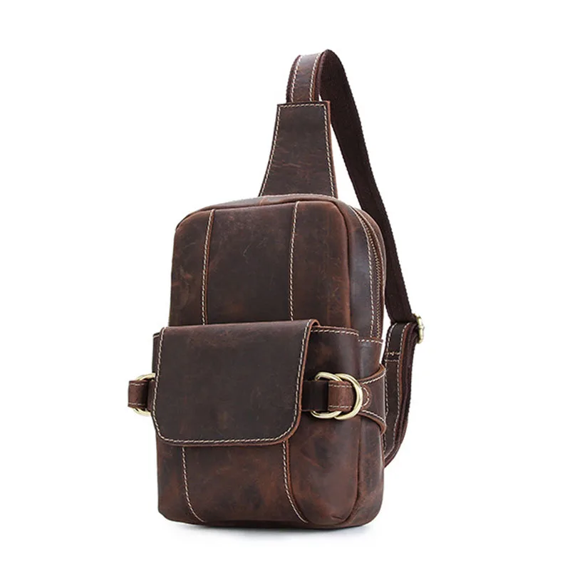 BOLEKE High Quality Men Shoulder Messenger Bag Crazy Horse Leather Chest Pack Genuine Leather Cross body Vintage Men Zipper Slin
BOLEKE High Quality Men Shoulder Messenger Bag Crazy Horse Leather Chest Pack Genuine Leather Cross body Vintage Men Zipper Slin