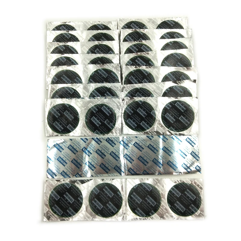 64pcs/50mm Tyre vacuum patching film Natural rubber Tyre patch For car and truck appropriation Circular tire patch Tire repair
64pcs/50mm Tyre vacuum patching film Natural rubber Tyre patch For car and truck appropriation Circular tire patch Tire repair