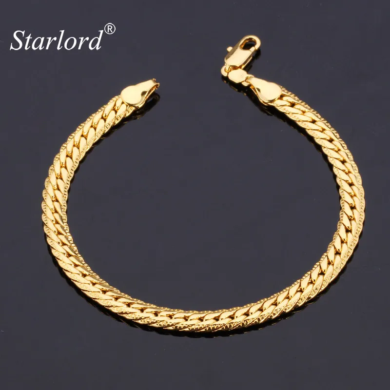Starlord Venetian Bracelets 3 Color Rose Gold/Gold/Silver Color Snake Chain 6MM 21CM Trendy Gold Friendship Bracelets H739
Starlord Venetian Bracelets 3 Color Rose Gold/Gold/Silver Color Snake Chain 6MM 21CM Trendy Gold Friendship Bracelets H739
