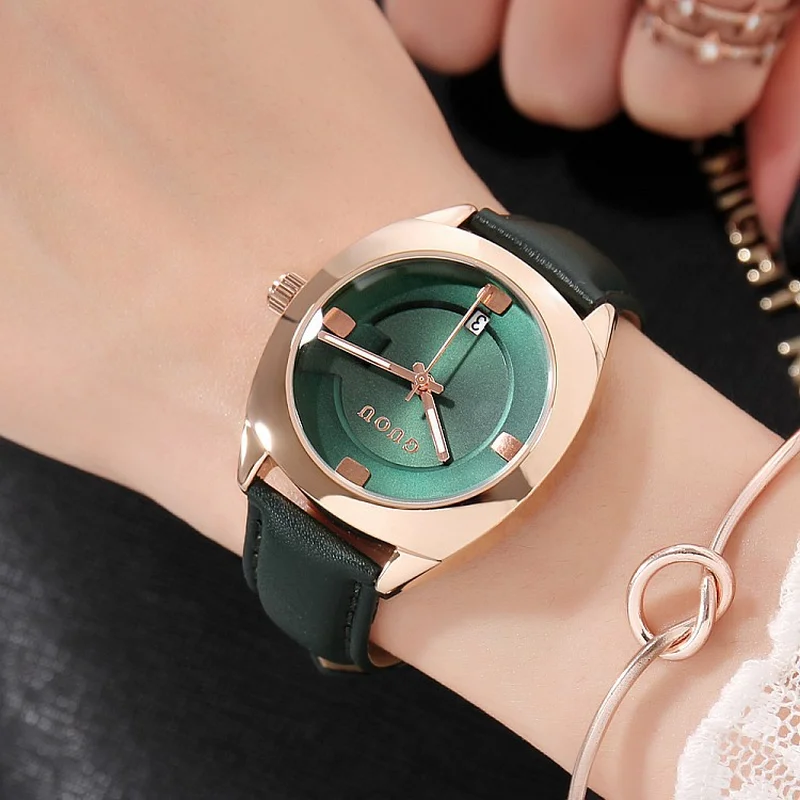 Dropshipping Fashion 36MM Green Dial Ladies Watches Casual Red Leather Strap Calendar Function Quartz Women's Watch reloj mujer
Dropshipping Fashion 36MM Green Dial Ladies Watches Casual Red Leather Strap Calendar Function Quartz Women's Watch reloj mujer