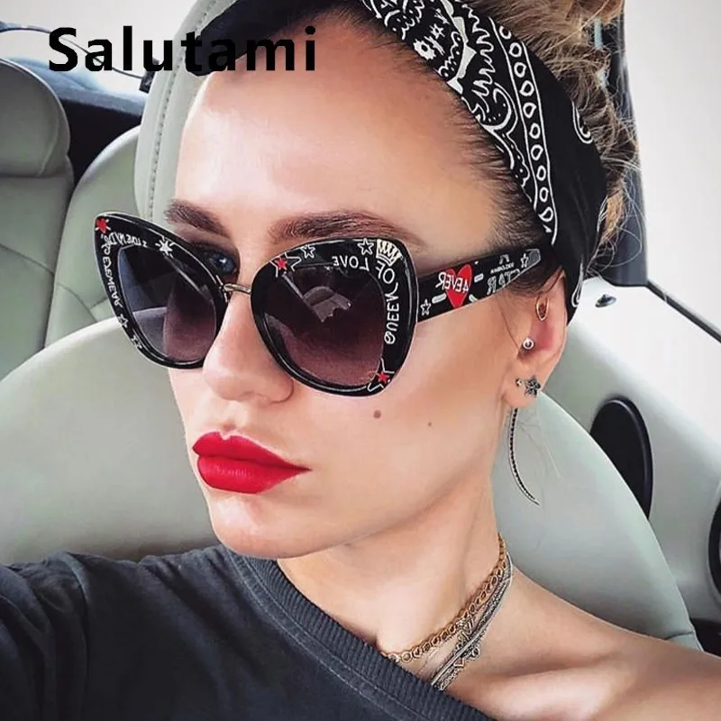 Heart Letter Print Frame Cat Eye Sunglasses For Women Vintage Retro 2019 New Brand Black Sun Glasses Female Chic Eyewear Ins Hot
Heart Letter Print Frame Cat Eye Sunglasses For Women Vintage Retro 2019 New Brand Black Sun Glasses Female Chic Eyewear Ins Hot