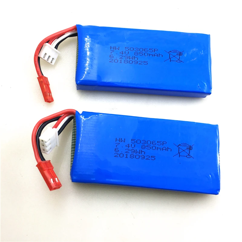 2pcs/Lot 7.4V 30C 850mAh Li-po Battery for JJRC H68G / A20G RC Quacopter Spare Parts Accessories
2pcs/Lot 7.4V 30C 850mAh Li-po Battery for JJRC H68G / A20G RC Quacopter Spare Parts Accessories