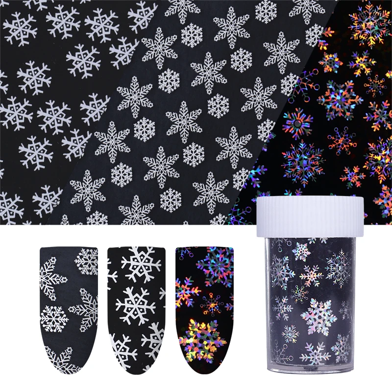 Christmas Snowflakes Laser Nail Foil Xmas Holographic Nail Art Transfer Sticker Manicure Nail Art Decals Water Slide 4*100cm
Christmas Snowflakes Laser Nail Foil Xmas Holographic Nail Art Transfer Sticker Manicure Nail Art Decals Water Slide 4*100cm