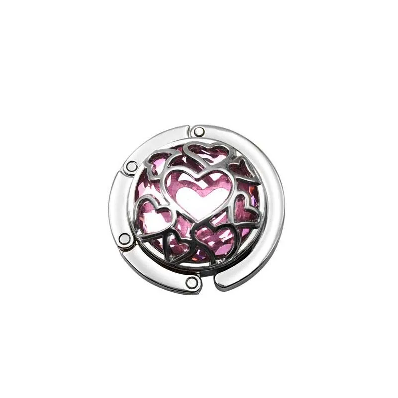 30PCS / LOT Portable Folding Bag Hanger Hook Holder Table crystal heart-shaped net clasp folding hook creative round bag hook
30PCS / LOT Portable Folding Bag Hanger Hook Holder Table crystal heart-shaped net clasp folding hook creative round bag hook