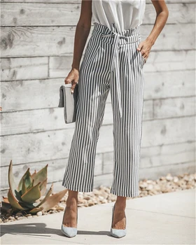 New Fashion Women Summer Casual Loose Stretch Long Pants Lace Up High Waist Wide Leg Striped Long Pants Trousers
New Fashion Women Summer Casual Loose Stretch Long Pants Lace Up High Waist Wide Leg Striped Long Pants Trousers