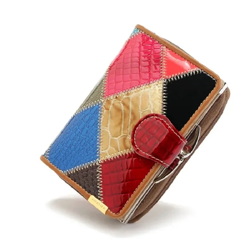 Women Genuine Leather Wallet 3 Fold Wallets Patchwork Hasp Coin Pocket Female Purses High Quality
Women Genuine Leather Wallet 3 Fold Wallets Patchwork Hasp Coin Pocket Female Purses High Quality