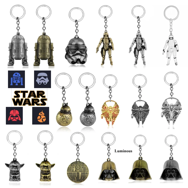 Star Wars Keychain Movie Collections Key Chains Spaceship Yoda Robot BB-8 BB8 Darth Vader Storm Trooper Key Ring Trinket
Star Wars Keychain Movie Collections Key Chains Spaceship Yoda Robot BB-8 BB8 Darth Vader Storm Trooper Key Ring Trinket