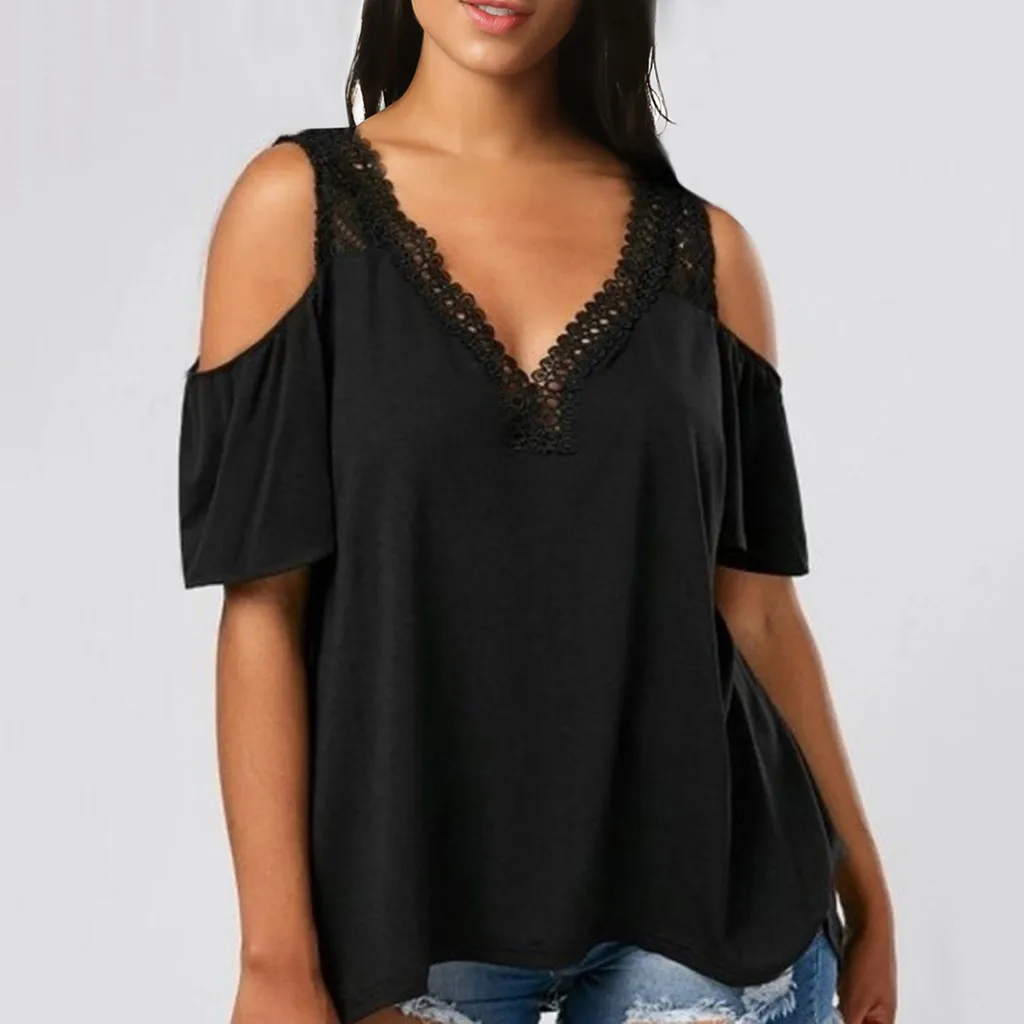 Plus Size 5xl Harajuku Womens Tops And Blouses Summer Black Lace Blouse Gothic Women Clothes 2019 Cold Shoulder Tops Blouse
Plus Size 5xl Harajuku Womens Tops And Blouses Summer Black Lace Blouse Gothic Women Clothes 2019 Cold Shoulder Tops Blouse