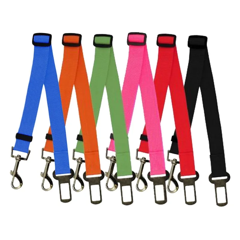 Image Adjustable Car Dog Car Safety Belt Nylon Pets Puppy Seat Lead Leash Harness Vehicle Seatbelt 1pcs