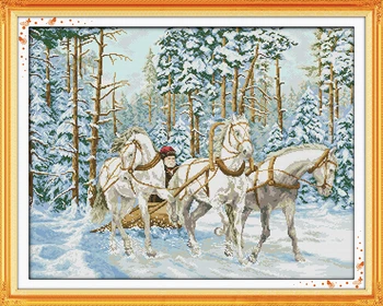 The cart go through the snow Counted Cross Stitch 11CT Printed 14CT Set DIY Chinese Cross-stitch Kit Embroidery Needlework
The cart go through the snow Counted Cross Stitch 11CT Printed 14CT Set DIY Chinese Cross-stitch Kit Embroidery Needlework