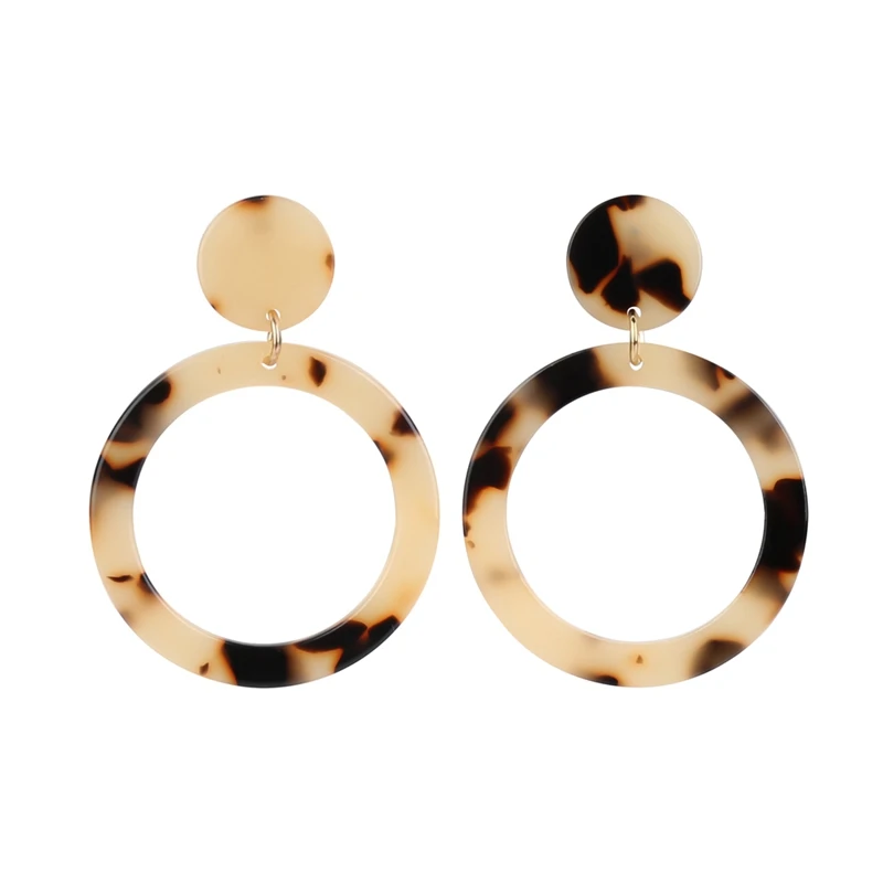 New Fashion Leopard Earrings Acetate Earrings Personality Atmosphere Exaggerated Edition Geometric Round Brown Acrylic Earrings
New Fashion Leopard Earrings Acetate Earrings Personality Atmosphere Exaggerated Edition Geometric Round Brown Acrylic Earrings