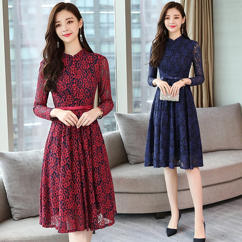2019 Autumn Winter New Plus Size Vintage Lace Black Midi Dresses Women Bodycon Elegant Dress Party Long Sleeve Runway Vestidos
2019 Autumn Winter New Plus Size Vintage Lace Black Midi Dresses Women Bodycon Elegant Dress Party Long Sleeve Runway Vestidos