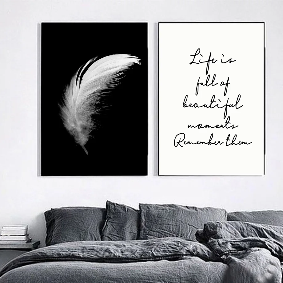 Feather Life Quotes Wall Art Print Canvas Painting Black White Nordic Posters Letters Wall Pictures For Living Room Home Decor
Feather Life Quotes Wall Art Print Canvas Painting Black White Nordic Posters Letters Wall Pictures For Living Room Home Decor