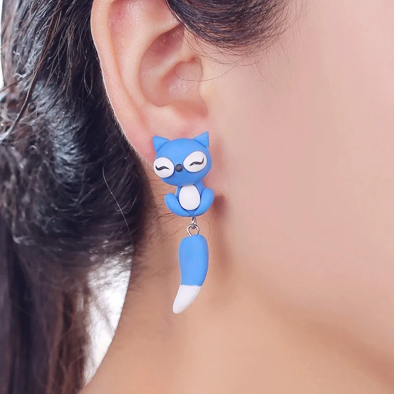 TTPAIAI 30 Brand Handmade Polymer Clay Blue Fox Stud Earrings Fashion Jewelry Cartoon 3D Animal Earrings For Women Girl Gift
TTPAIAI 30 Brand Handmade Polymer Clay Blue Fox Stud Earrings Fashion Jewelry Cartoon 3D Animal Earrings For Women Girl Gift