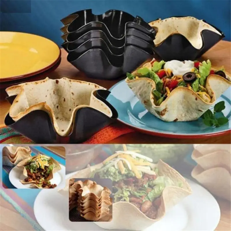 4pcs 6inch Non Stick Taco Tortilla Pan Bowl Salad Shell Mold Home Baking Shell Bowl
4pcs 6inch Non Stick Taco Tortilla Pan Bowl Salad Shell Mold Home Baking Shell Bowl