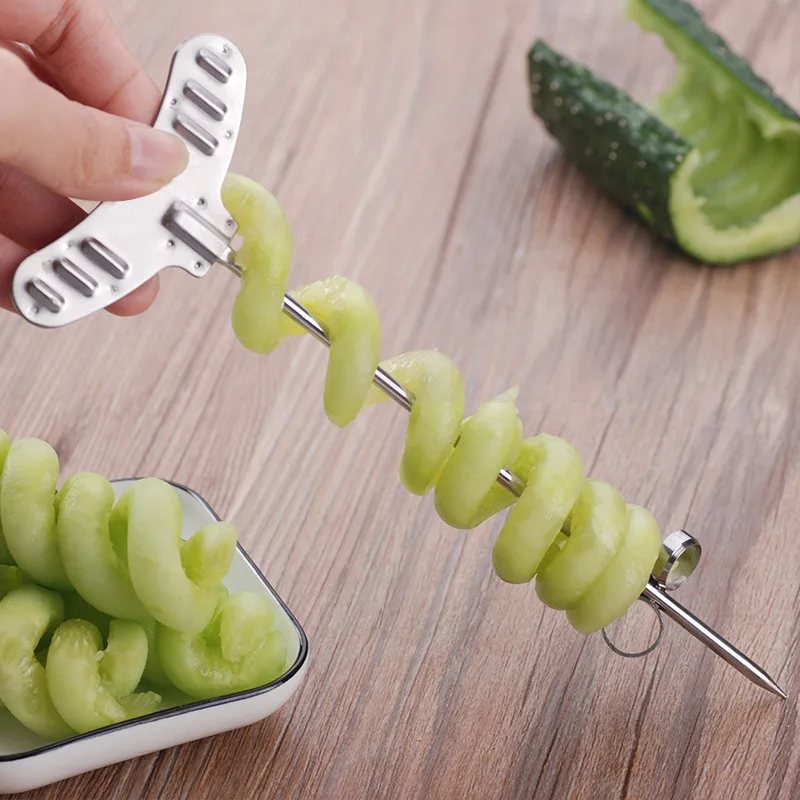 2Pcs/set Potato Spiral Cutter Manual Roller Spiral Slicer for French Fry Vegetable Spiralizer Practical Grater Kitchen Gadgets
2Pcs/set Potato Spiral Cutter Manual Roller Spiral Slicer for French Fry Vegetable Spiralizer Practical Grater Kitchen Gadgets