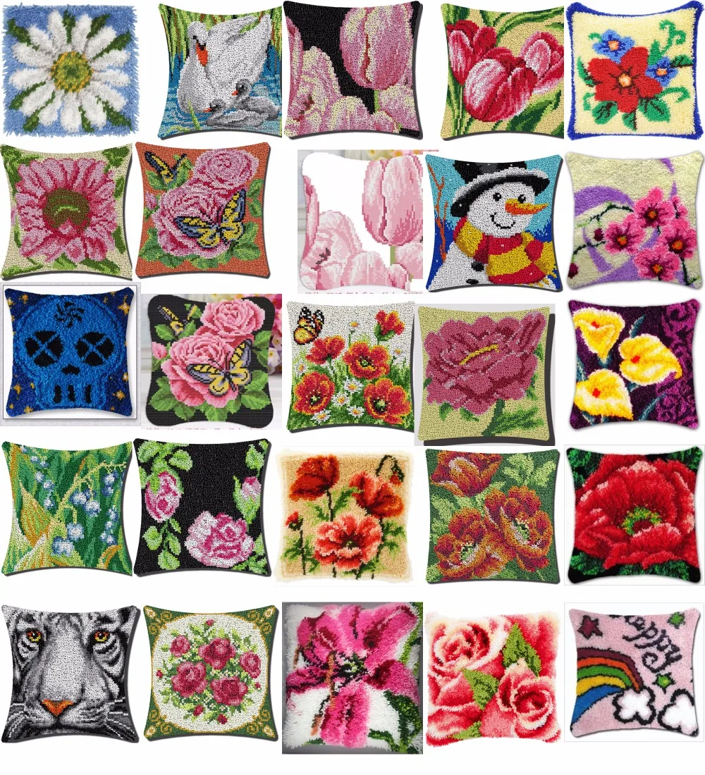 Cushion Latch Hook Kit Pillow Mat DIY Craft Flower 42CM by 42CM Cross Stitch Needlework Crocheting Cushion Embroidery
Cushion Latch Hook Kit Pillow Mat DIY Craft Flower 42CM by 42CM Cross Stitch Needlework Crocheting Cushion Embroidery