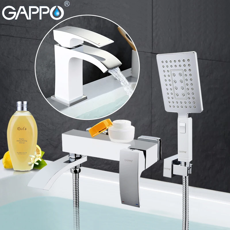 

GAPPO white Shower Faucets bathtub mixer bath tub taps basin faucet basin sink tap water mixers shower system