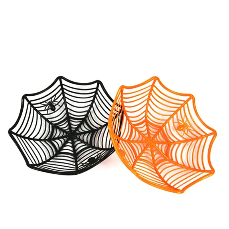 2Pc/Set 28*12CM Black/Orange Halloween Spider Web Candy Basket Large Spider Web Plastic Basket Bowls for Halloween Parties
2Pc/Set 28*12CM Black/Orange Halloween Spider Web Candy Basket Large Spider Web Plastic Basket Bowls for Halloween Parties