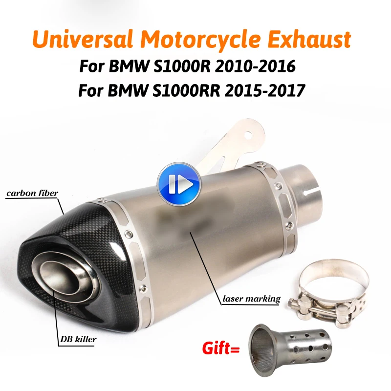 60 мм мотоцикл глушитель с лазерной маркировкой Слипоны для BMW S1000R 2010-2016 S1000RR 2015-2017 |