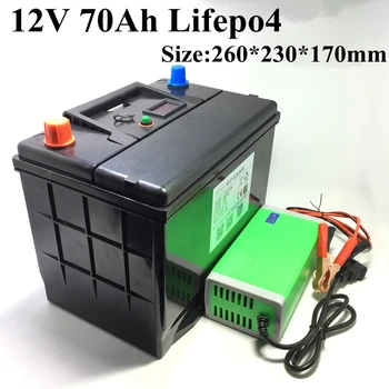 12V 70AH lifepo4 battery no 12v 80ah li ion BMS 4S 12.6v for backup power inverter RV boat inverter golf cart +10A Charger
12V 70AH lifepo4 battery no 12v 80ah li ion BMS 4S 12.6v for backup power inverter RV boat inverter golf cart +10A Charger