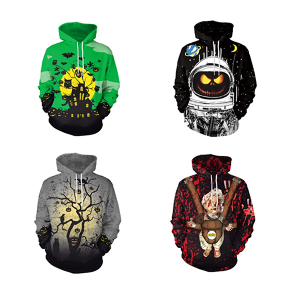 Cosplay Halloween Costume Horror Pumpkin Light Blood Ghost Zombie Print Vampire Hooded Jacket Sweater coat Adult Male / Women
Cosplay Halloween Costume Horror Pumpkin Light Blood Ghost Zombie Print Vampire Hooded Jacket Sweater coat Adult Male / Women