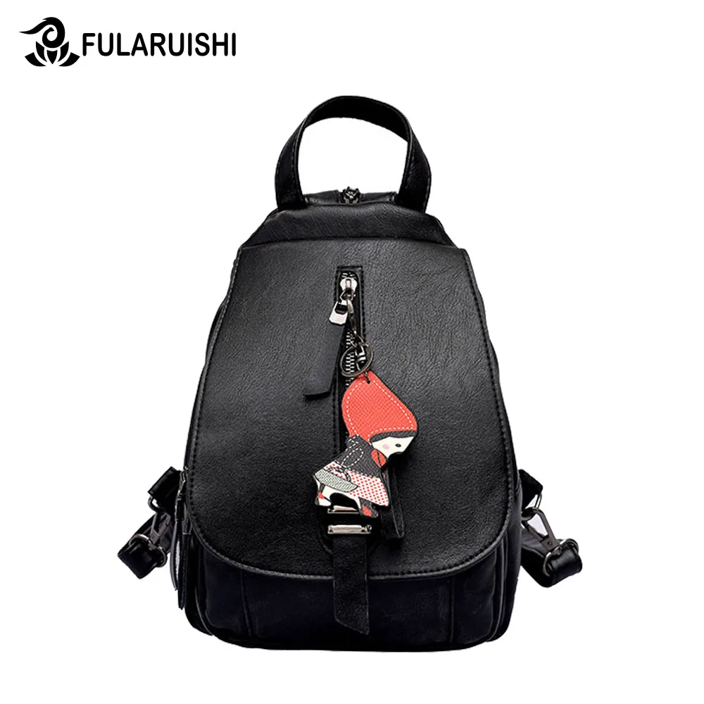 Fularuishi Brand Women Backpack Gilr Pendant School Bags For Teenager Girls Vintage Leather Backapck Women Fashion Rugza
Fularuishi Brand Women Backpack Gilr Pendant School Bags For Teenager Girls Vintage Leather Backapck Women Fashion Rugza