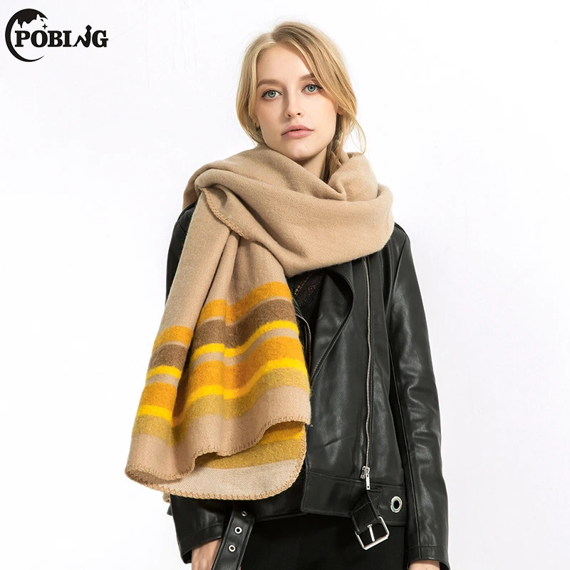 POBING 2017 za Striped Winter Scarf Women Solid Cashmere Shawl Blanket Scarves Wraps Female Pashmina Spain Bufandas Big Capes
POBING 2017 za Striped Winter Scarf Women Solid Cashmere Shawl Blanket Scarves Wraps Female Pashmina Spain Bufandas Big Capes