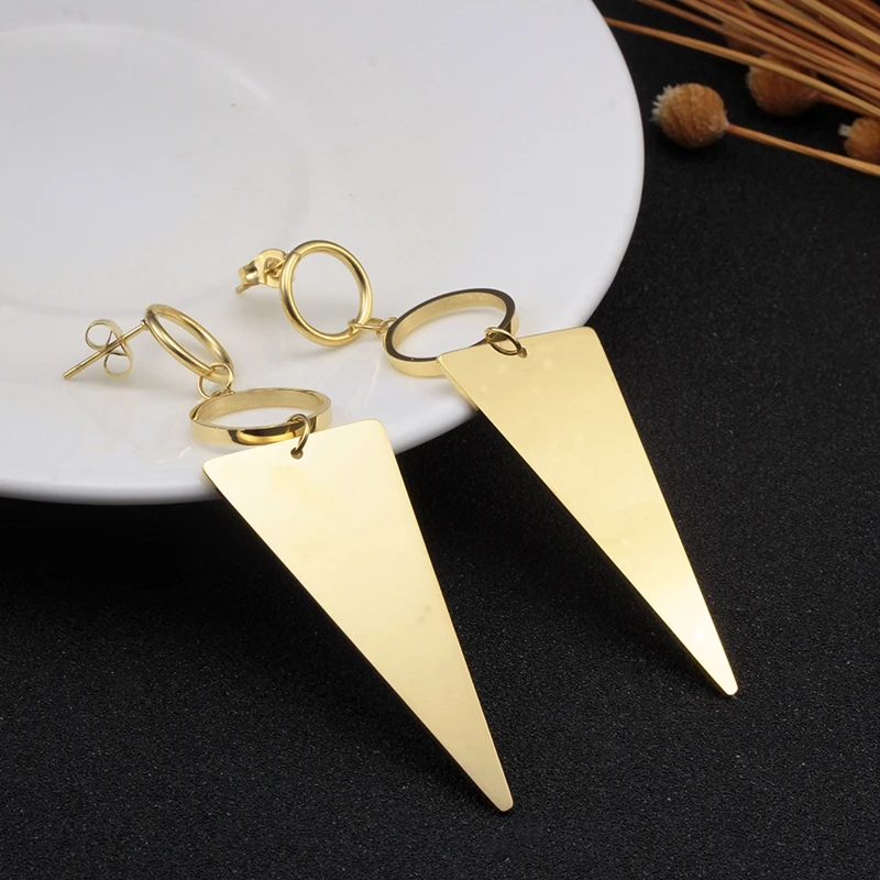 Statement Tassel Earrings Round Stainless Steel Triangle Long Drop Dangle Earring Brand Fashion Jewelry for Women Mujer
Statement Tassel Earrings Round Stainless Steel Triangle Long Drop Dangle Earring Brand Fashion Jewelry for Women Mujer
