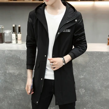 Autumn oversize hooded trench young men jacket coat high quality slim trenchcoat man clothing male brand long windbreaker
Autumn oversize hooded trench young men jacket coat high quality slim trenchcoat man clothing male brand long windbreaker