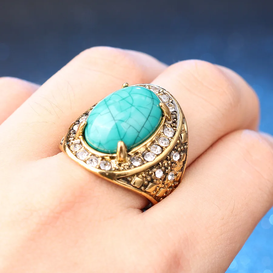 High Quality Fashion Vintage Jewelry Ancient Top Resin Antique Rings For Women Crystal Anillos Bague Gifts
High Quality Fashion Vintage Jewelry Ancient Top Resin Antique Rings For Women Crystal Anillos Bague Gifts