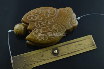 Unique Big size Natural Yellow Stone Carved Cicada Shape Beads Bell Pendants
Unique Big size Natural Yellow Stone Carved Cicada Shape Beads Bell Pendants