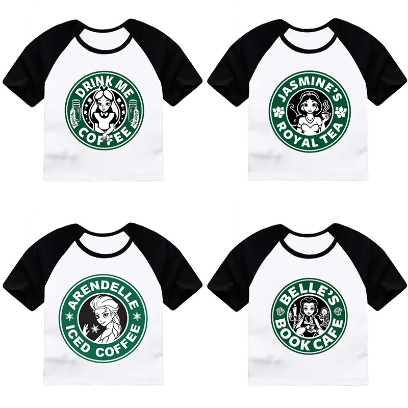 ZSIIBO Coffee T-shirt Kids Princess Cartoon Animation Print Summer Short Sleeve Stitching color Tees Baby Tops Costume CX6L150
ZSIIBO Coffee T-shirt Kids Princess Cartoon Animation Print Summer Short Sleeve Stitching color Tees Baby Tops Costume CX6L150