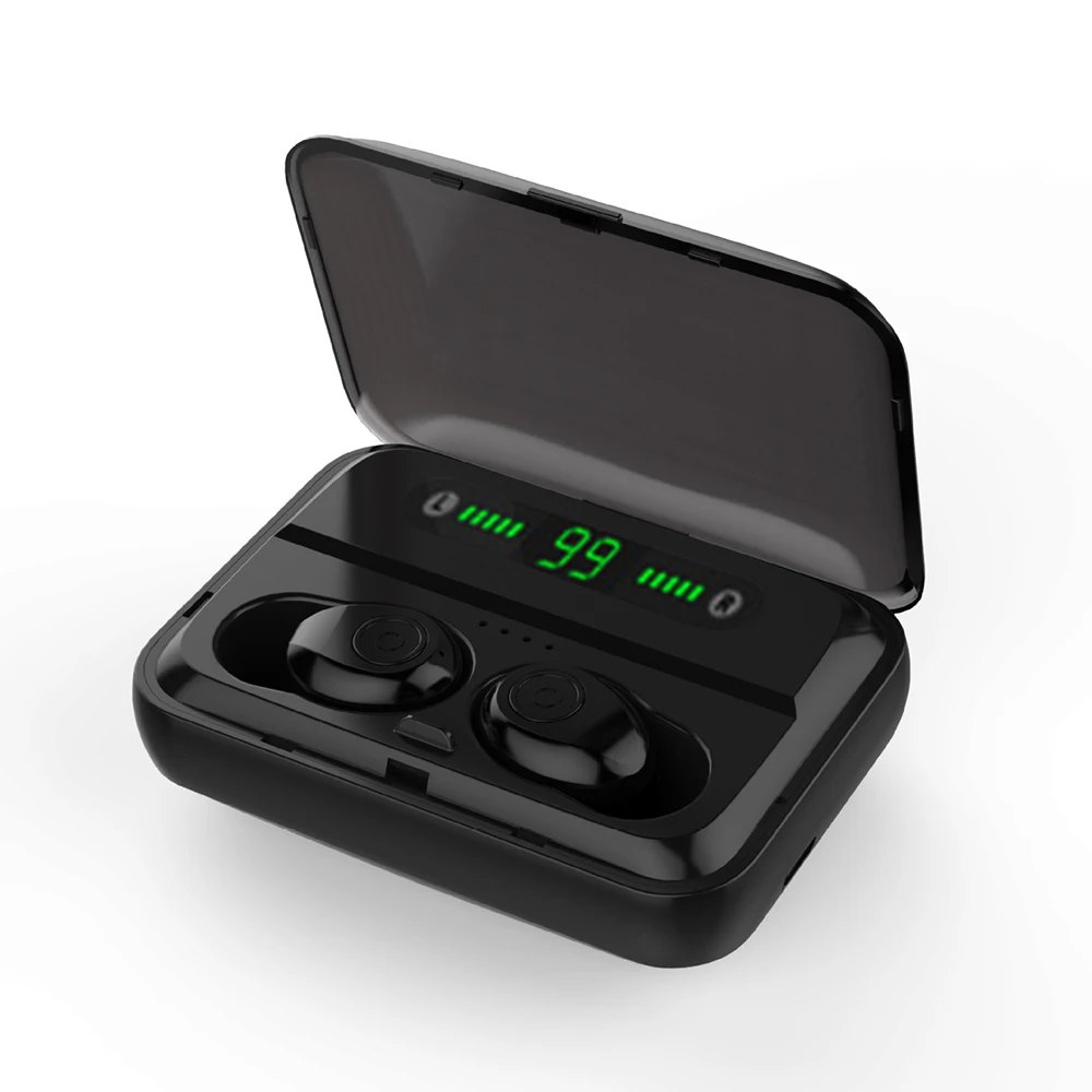 F9 Headphones Bluetooth 5.0 Wireless Earphones TWS Earbuds Stereo IPX7 Waterproof Bluetooth Sport Headset with Mic Charging Box
F9 Headphones Bluetooth 5.0 Wireless Earphones TWS Earbuds Stereo IPX7 Waterproof Bluetooth Sport Headset with Mic Charging Box