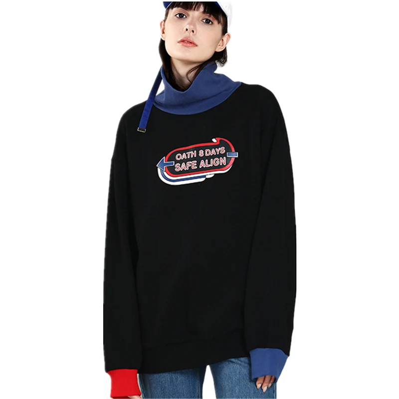 Spring Autumn Women Pullovers New Turtleneck Long Sleeve Sweatshirts Ladies Harajuku Fashion Letter Print Plus Size Tops Z31
Spring Autumn Women Pullovers New Turtleneck Long Sleeve Sweatshirts Ladies Harajuku Fashion Letter Print Plus Size Tops Z31