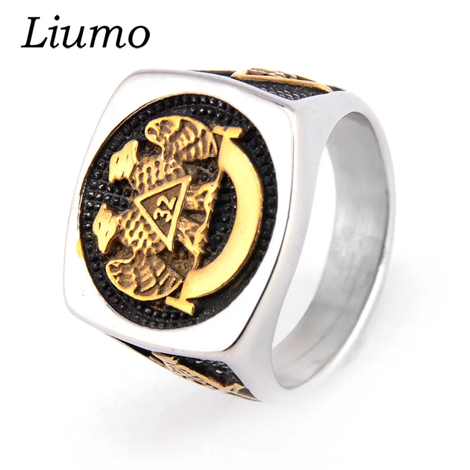 Liumo Fashion Punk Style Number 32 Gold Color Double Eagle Masonic 316L Stainless Steel Men Biker Ring Lr923
Liumo Fashion Punk Style Number 32 Gold Color Double Eagle Masonic 316L Stainless Steel Men Biker Ring Lr923
